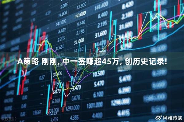 A策略 刚刚, 中一签赚超45万, 创历史记录!
