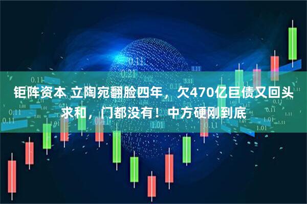 钜阵资本 立陶宛翻脸四年，欠470亿巨债又回头求和，门都没有！中方硬刚到底